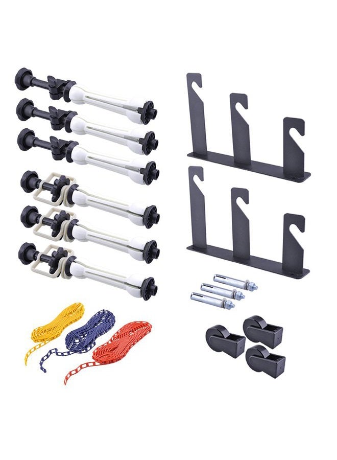 Neewer Photography 3 Roller Wall Mounting Manual Background Support System with 2 x Tri Fold Hook, 6 x Expand Bar, 3 x Chain, Load Capacity per Roller: 22lb/10kg - Image 1