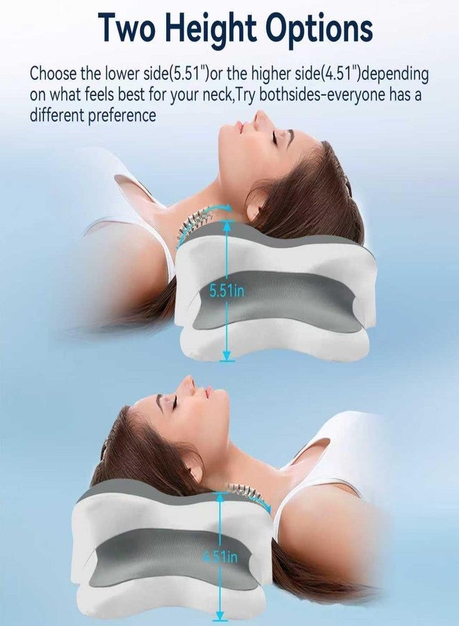 WENGTY Sleep Apnea Pillow with Neck Pain & Snoring Relief-Orthopedic Cervical Pillow,Ergonomic Contour Memory Foam Pillow for Side,Back,Stomach,Dreamers Relief,Medium Firm Support (Darkgrey, Queen Size) - Image 2