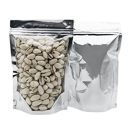 GooGou Resealable Zip Mylar Bag Food Storage Aluminum Foil Bags Smell Proof Pouches 6.3x9.4" 100pcs - Image 2