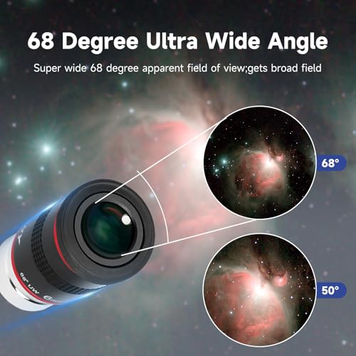 SVBONY Telescope Eyepiece FMC Broadband Green Film Telescope Accessory 1.25 68 Degree Ultra Wide Angle Eyepiece Set for Astronomical Obervation(6mm 9mm 15mm 20mm) - Image 3