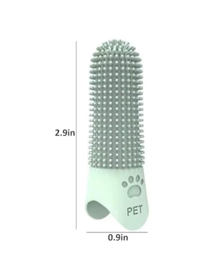 Set of 4 Pet Finger Toothbrushes for Small, Medium, and Large Dogs - Silicone Dental Care Kit for Puppies - Brush your dog's teeth with ease!
