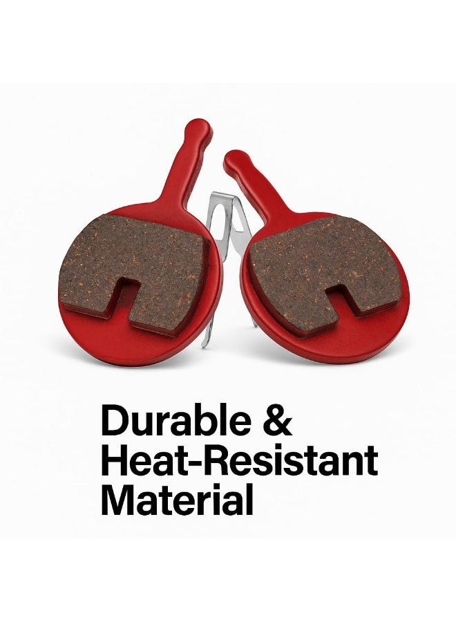 TOOPRE High Performance Ceramic Disc Brake Pads for E Bike Electric Scooter and Bicycle Durable Heat Resistant Noise Free Replacement Pads Set of 2 with Spring Clip - Image 5