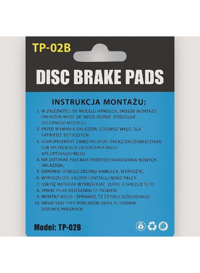 TOOPRE High Performance Ceramic Disc Brake Pads for E Bike Electric Scooter and Bicycle Durable Heat Resistant Noise Free Replacement Pads Set of 2 with Spring Clip - Image 3