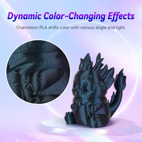 FLASHFORGE 3D Printer Filament Chameleon PLA Color Shift Filament 1.75mm, Changes Color with Light and Angles, 1KG Spool (2.2lbs), Dimensional Accuracy +/- 0.02mm for FDM 3D Printers (Burnt Titanium) - Image 3