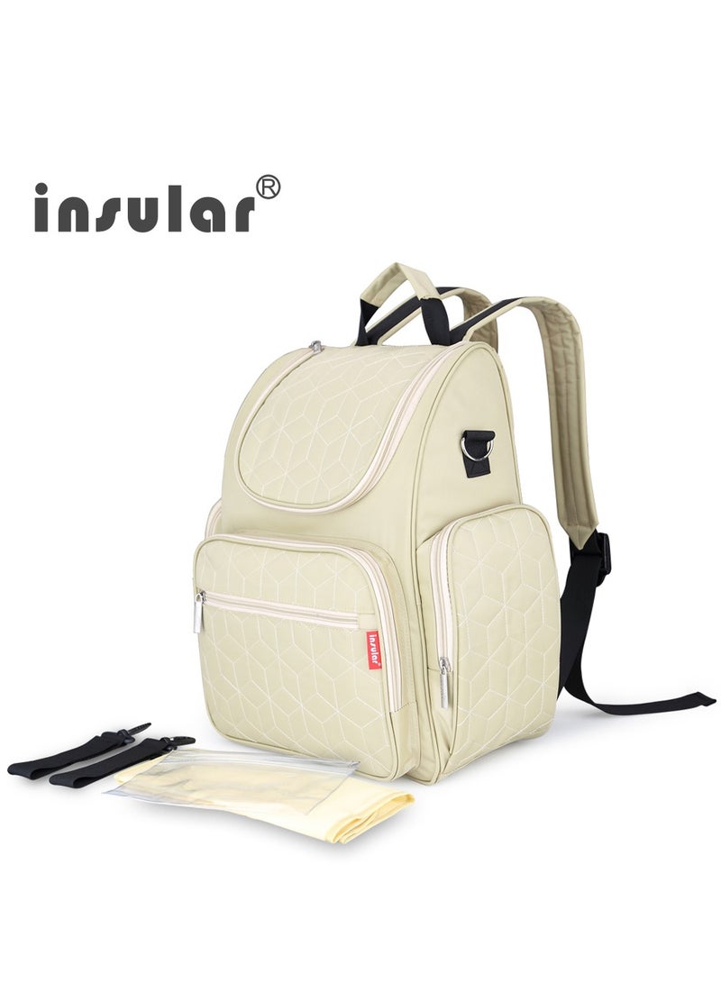 insular Waterproof Nylon Multifunctional Mommy Bag Large-Capacity Shoulder Maternal And Baby Bag Waiting For Birth Bag Mommy Bag Cross-Border - Image 1