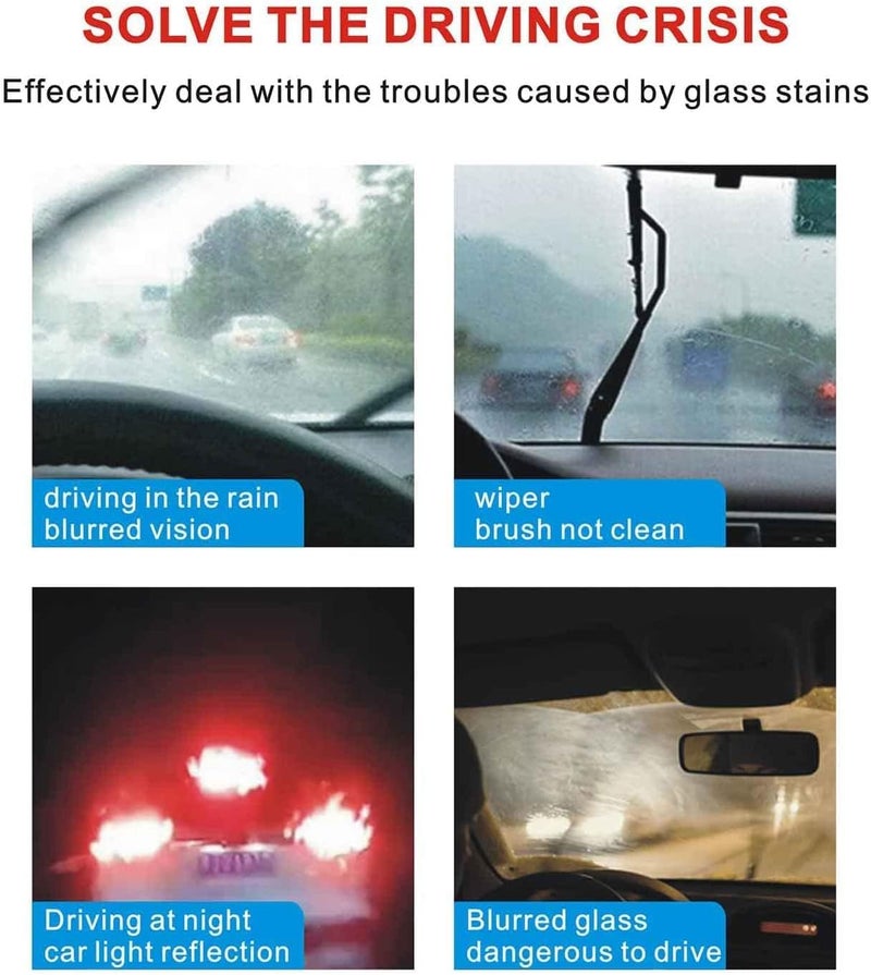 woobles Car Glass Oil Film Cleaner, Glass Oil Film Removing Paste,Glass Film Removal Cream,Car Windshield Oil Film Cleaner, Glass Oil Film Remover with Sponge (1) 1 - Image 3
