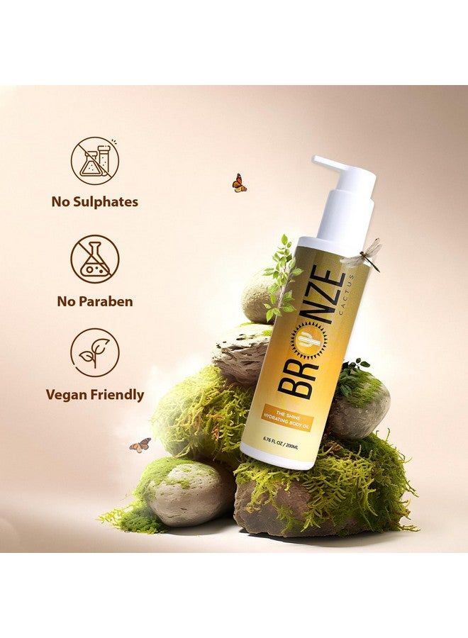 Bronze Cactus Shine Body Oil, Daily Hydration Body Oil and for All Skin Types, Paraben/Cruelty-Free, 6.76fl.oz - Image 5