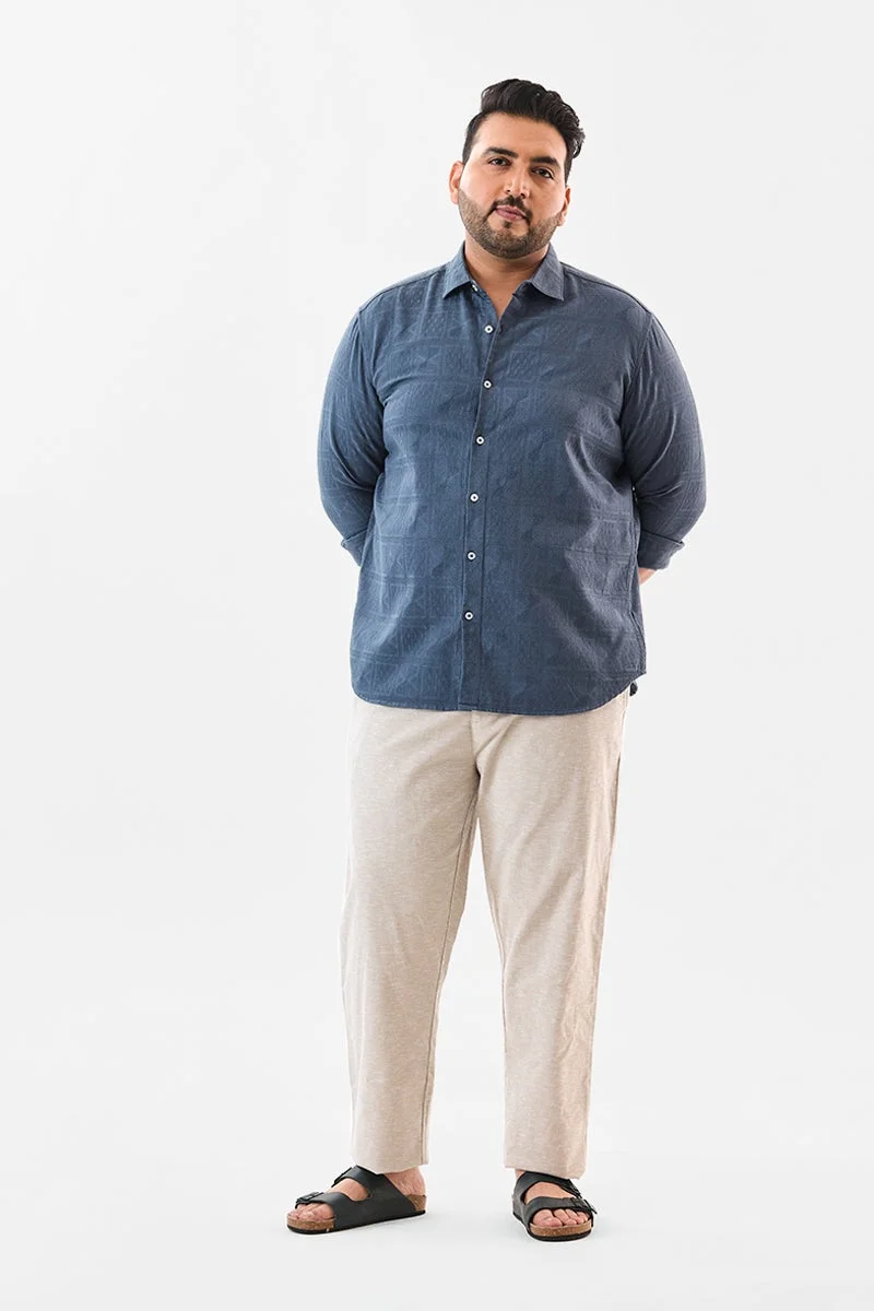 سنيتش قميص قطن % مقاس كبير بقصة عادية