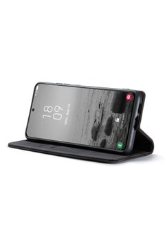 CaseMe CaseMe Samsung Galaxy S24 Case Wallet, for Samsung Galaxy S24 Wallet Case Book Folding Flip Folio Case with Magnetic Kickstand Card Slots Protective Cover - Black  - Image 4
