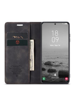 CaseMe CaseMe Samsung Galaxy S24 Case Wallet, for Samsung Galaxy S24 Wallet Case Book Folding Flip Folio Case with Magnetic Kickstand Card Slots Protective Cover - Black  - Image 5