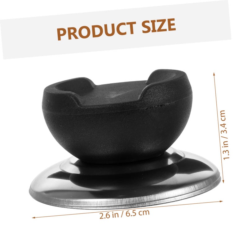 2Pcs Heat Resistant Cookware Lid Knob Replacement Handle for Wok Pot and Steamer Black - Image 3