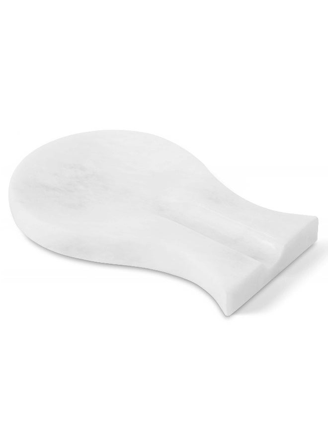 Radicaln Marble Spoon Rest 8" Inches White Handmade Utensil Holder For Kitchen Essentials, Modern Spoon Holder, Kitchen Utensils & Cooking Spoon Rest For Stove Top - Image 1