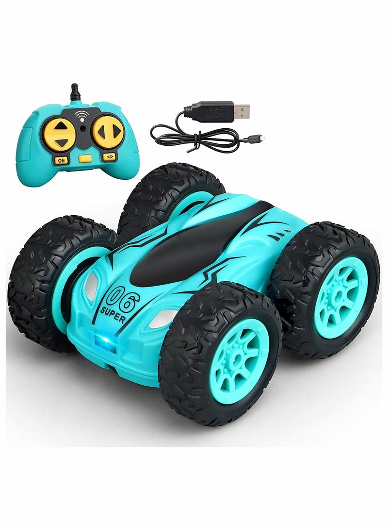 SYOSI Mini Stunt RC Cars Toy 4WD 2.4Ghz Remote Control Car Double Sided Rotating Vehicles 360 Degree Roll Charging Fall Resistant Toy Car for Boys And Girls Birthday - Image 1