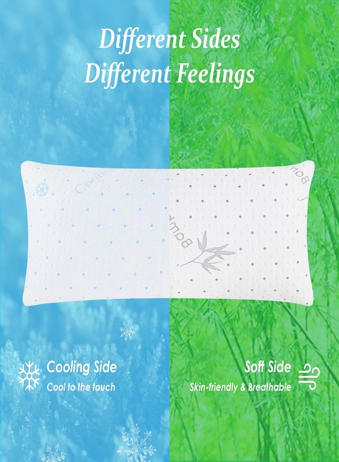 Dreamood Cooling Body Pillow with Pillowcase, Adjustable Shredded Memory Foam Pregnancy Long Full Bed Body Pillows for Adults Side Sleeper - with Washable Soft Cooling Double-Sided Cover, 20x54 inch - Image 2