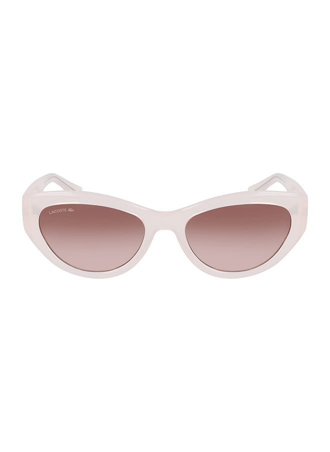 LACOSTE نظارة شمسية بإطار عين القطة للحماية من الأشعة فوق البنفسجية للنساء - L6013S-272-5418 - مقاس العدسة: 54 ملم  - Image 1