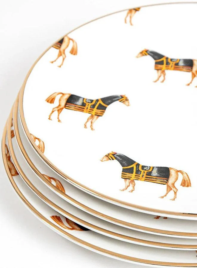 نوت هوم سابينا فيكتوريا صحون بتصميم فني (4 قطع) إكسسوار مصمم منزلي من نوت هوم  لغرفة النوم وغرفة المعيشة وغرفة الطعام وديكور منطقة المكتب