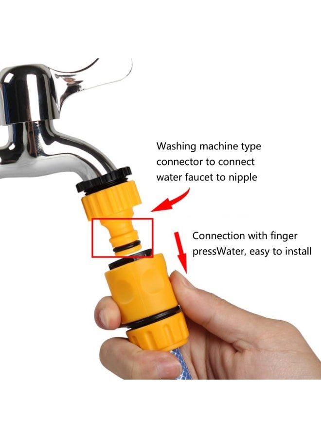 WEHAND Plastic Garden Hose Fitting Set – Quick Connect Water Hose Adapter with Sprayer & Connectors (3/4", 1/2") - Image 5