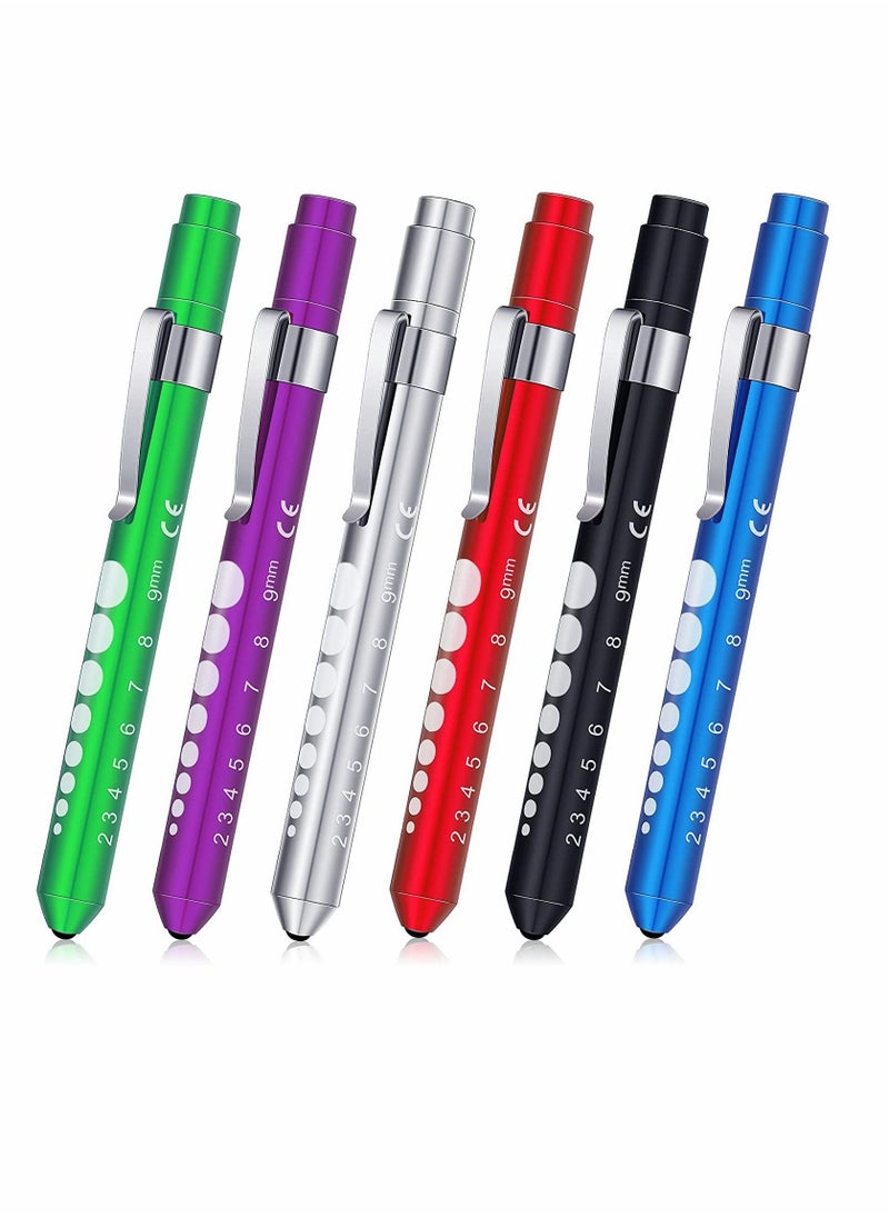 Generic Mini LED Flashlight Small Handy Reusable LED Torch Pen Flashlight with Stainless Steel Clip for Medical Checking Home and Outdoor Activities Pen Torch Light for Nurse Students Doctors (6 Pcs)  - Image 1