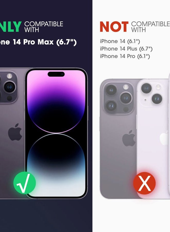 SupCase [Unicorn Beetle Style Series] Case Designed For iPhone 14 Pro Max, 6.7" (2022 Release), Premium Hybrid Protective Clear Case Compatible With MagSafe - Mauve - Image 2
