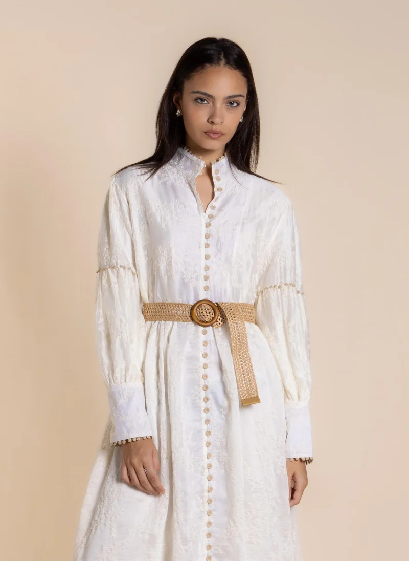 شايبس DETAILED EMBROIDERED MAXI DRESS