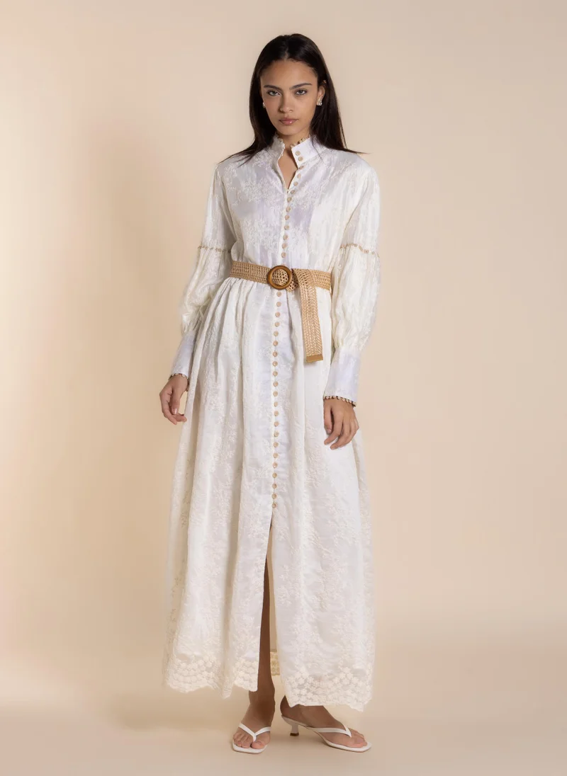 شايبس DETAILED EMBROIDERED MAXI DRESS