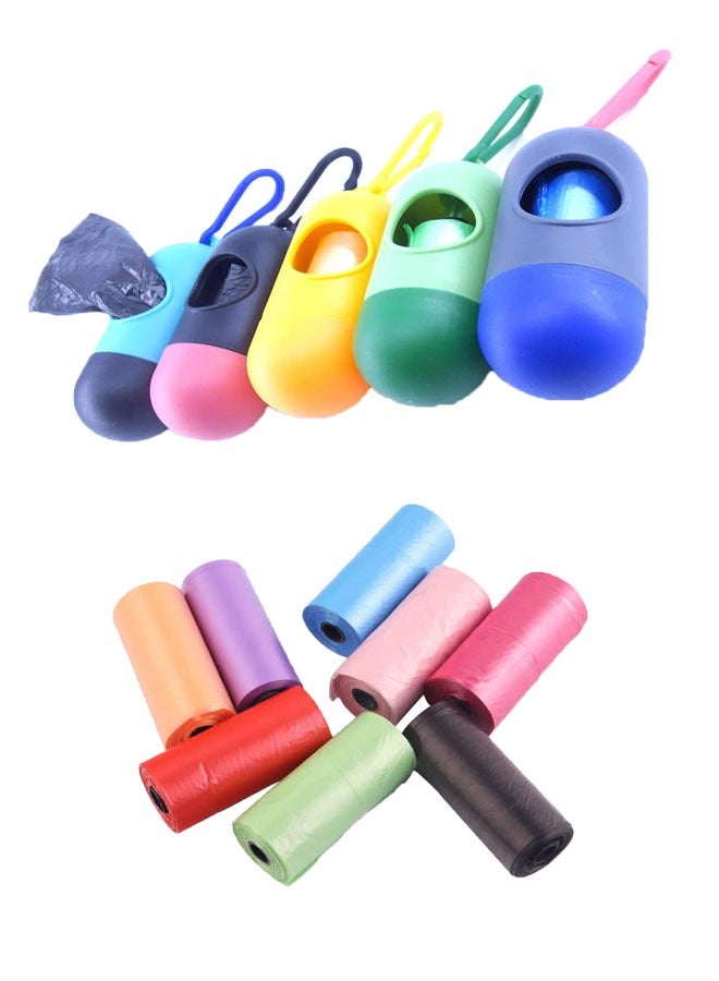Altheqa 5 Rolls Random Colors Disposable Diaper Refill Bags With Free 1 Capsule Diaper Bag Dispenser Unscented - Image 1