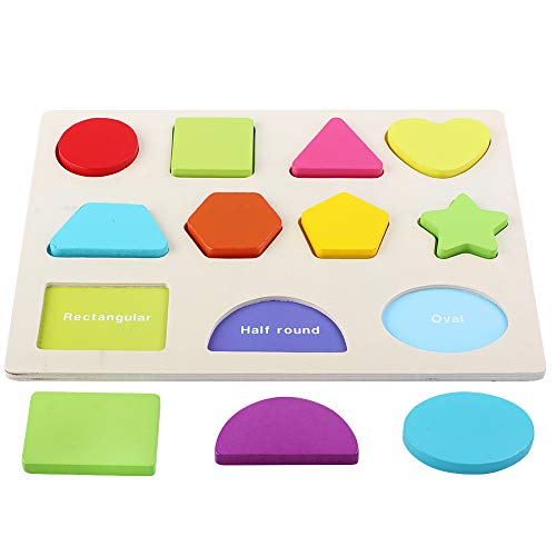 QZMTOY Wooden Puzzles for Toddlers, Wooden Alphabet Number Shape Puzzles Toddler Learning Puzzle Toys for Kids, 3 in 1 Puzzle for Toddlers, Age 3+ (Set of 3) - Image 3
