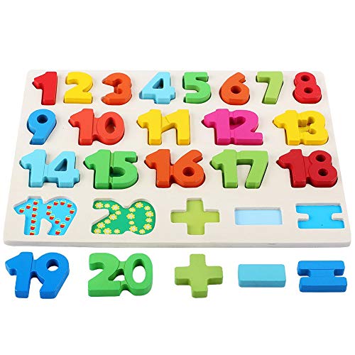 QZMTOY Wooden Puzzles for Toddlers, Wooden Alphabet Number Shape Puzzles Toddler Learning Puzzle Toys for Kids, 3 in 1 Puzzle for Toddlers, Age 3+ (Set of 3) - Image 5