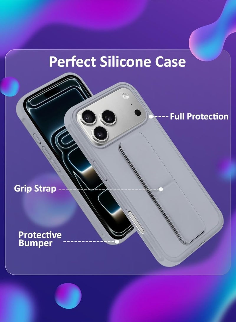 حومة جراب iPhone 17 Pro Max مع حامل للإصبع وغطاء هاتف متعدد الوظائف ومضاد للصدمات وغطاء حامل هاتف اثنين في واحد لهاتف iPhone 17 Pro Max مقاس 6.9 بوصة - Image 3