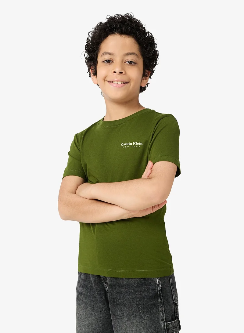Calvin Klein Jeans Youth logo Crew Neck T-Shirt