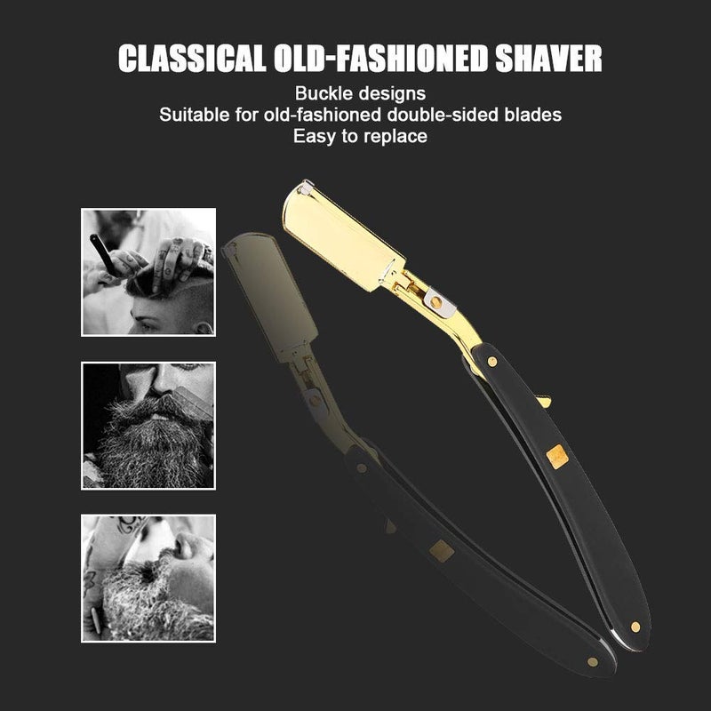 woobles Barber Straight Edge Razor, Professional Manual Hair Shaver, Portable Folding Face Grooming Tool for man, Hair Cutting Tools for Salon Home - Image 3