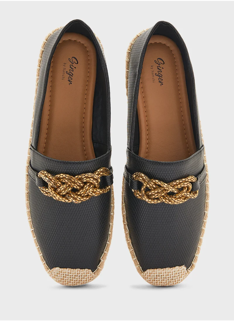 Ginger Phython Texture Espadrille