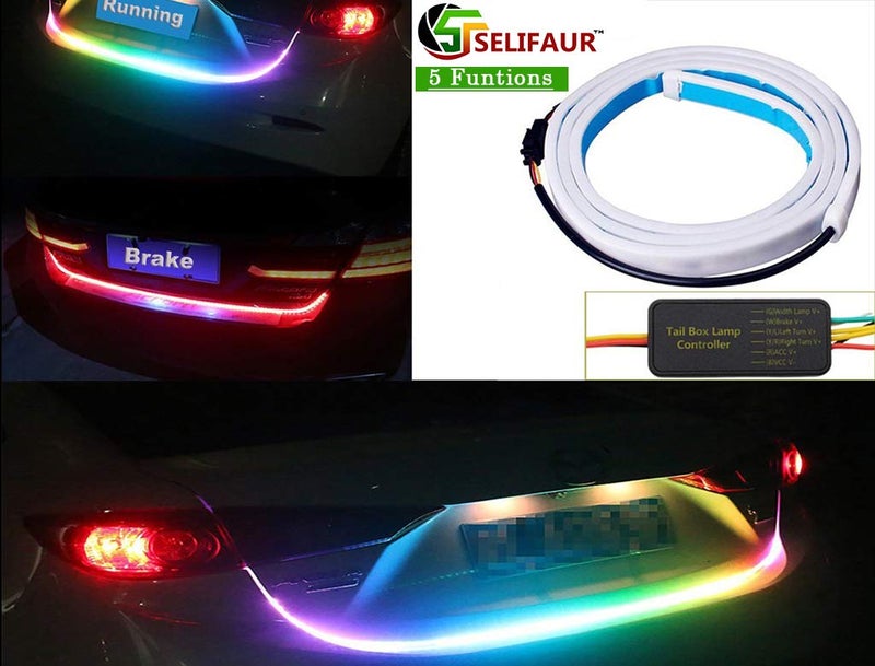 Selifaur 48Inch Ice Blue & Red DRL LED Brake with Side Turn Signal & Parking Indication Trunk | Boot | Dicky Light for Vento - Image 5