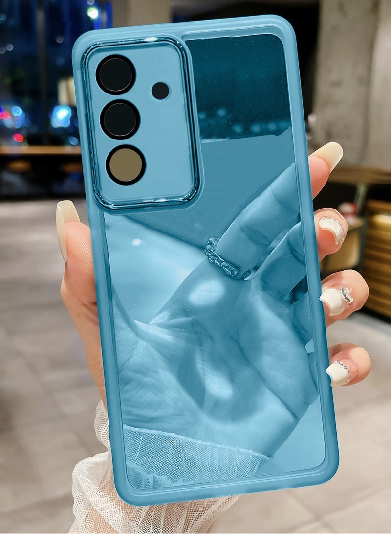 Wtech Samsung Galaxy S25 FE 5G 2025 Soft Transparent TPU Camera Lens Protection Silicone Ultra Thin Phone Stylish Electroplated Camera Border Back Case Cover - Blue - Image 2