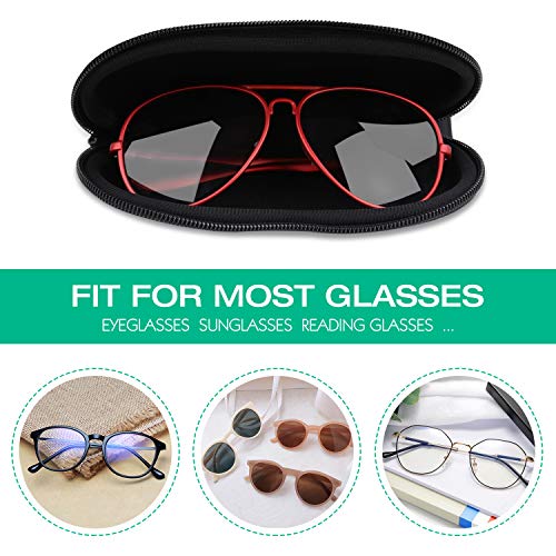 MoKo Eyeglass Soft Case, Zippered Sunglasses Pouch with Clip - Don''t Touch Me - Image 3