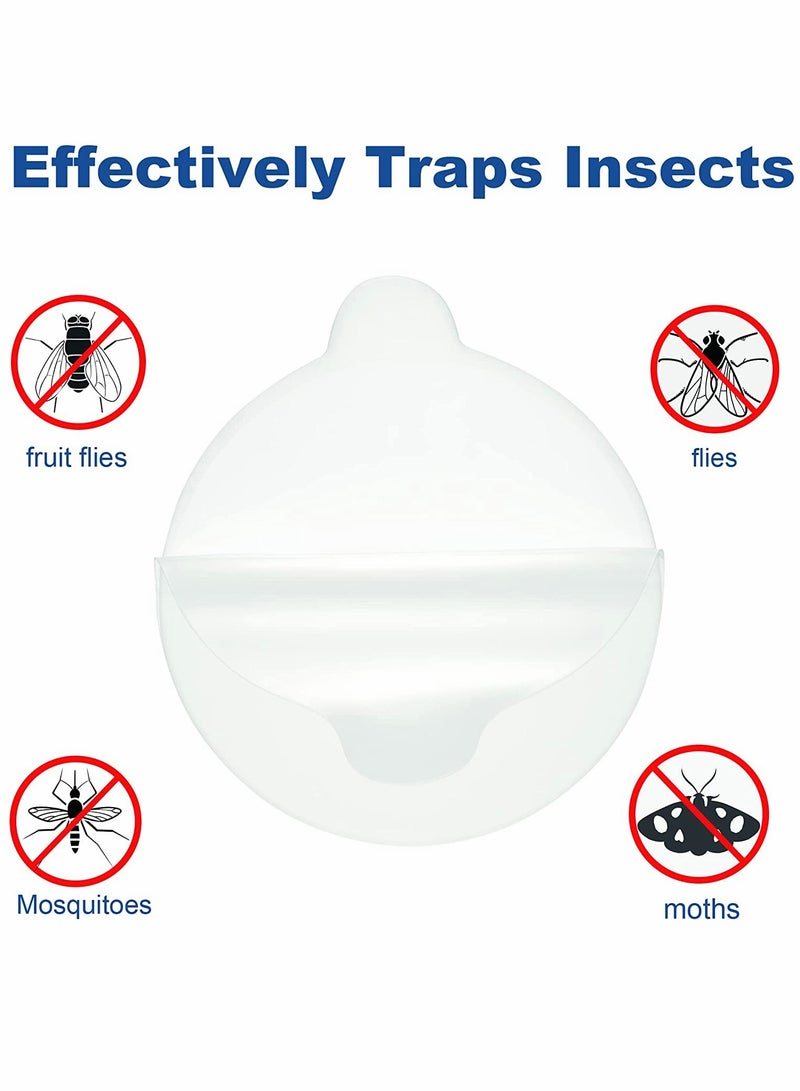 SOLARAE Fly Glue Boards 4.1 Inches Mosquito Trap Glue Board Sticky Refillable Glue Board for Insect Trap Glue Pads for Indoor Outdoor Fly Mosquito Lamp Catcher Replacement(24 Pcs) - Image 4