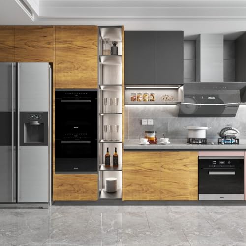 Ekmxmax 24''x 200' Brown Wood Grain Peel and Stick Wallpaper, Real Wood Texture Contact Paper Waterproof [Thicken, No Bubbles] Self-Adhesive Removable Decorative Kitchen, Shelf, Countertops - Image 5