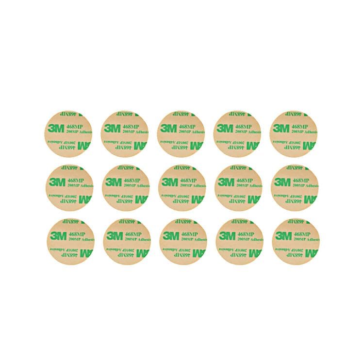 3M 467MP Die Cut Round Circle Two Double Sided Self Adhesive Tape (Pack of 50)