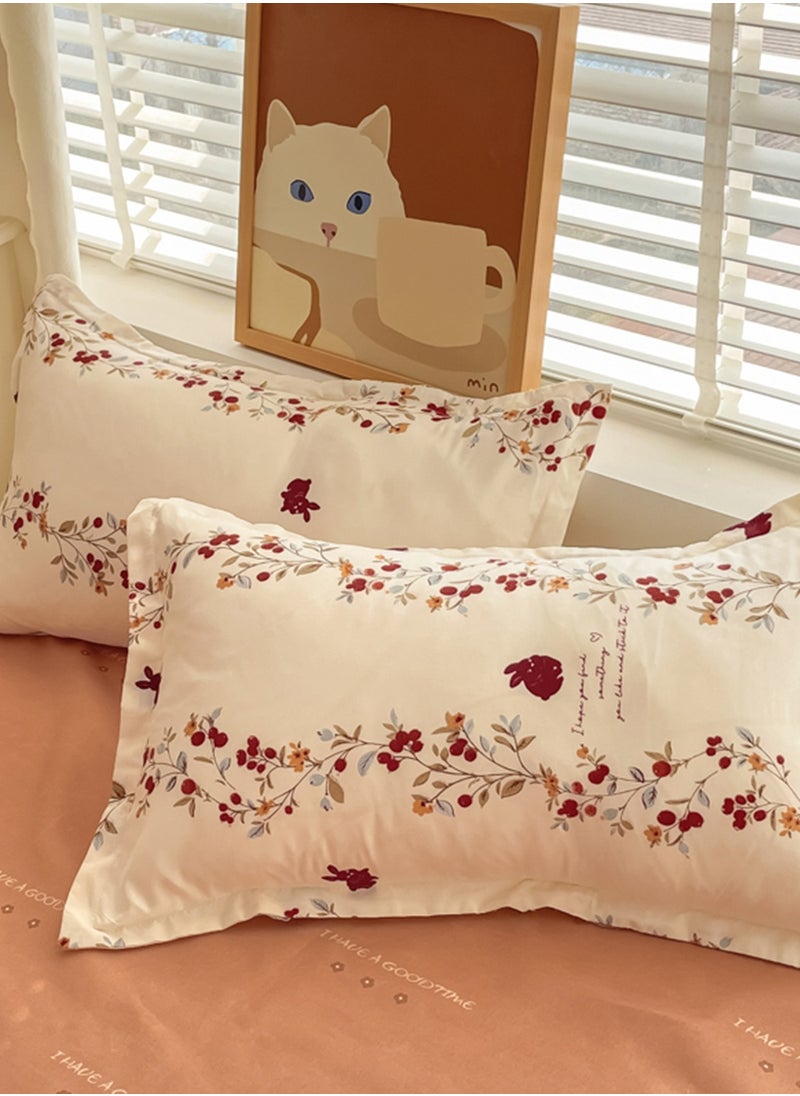 Sharpdo - 4-Piece Set Bedding Modal Quilt Cover Set with 1 Quilt Cover 1 Sheet and 2 Pillowcases 2m Bed (200*230cm) - Image 1