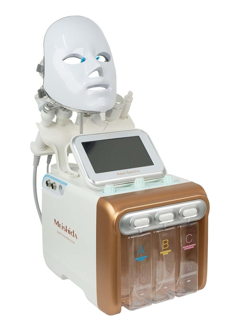 ميشيدا جهاز العناية بالبشرة بالهيدروجين والأكسجين 7 في 1 مع قناع LED - Image 1