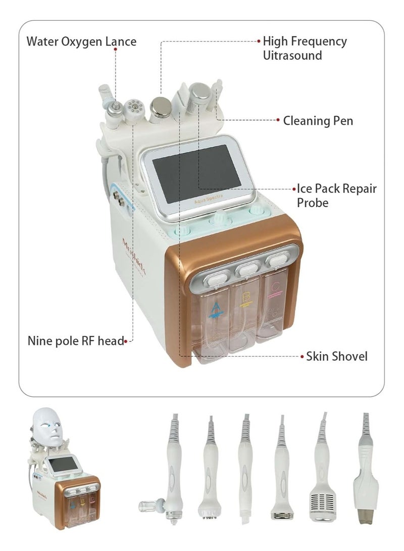 ميشيدا جهاز العناية بالبشرة بالهيدروجين والأكسجين 7 في 1 مع قناع LED - Image 3
