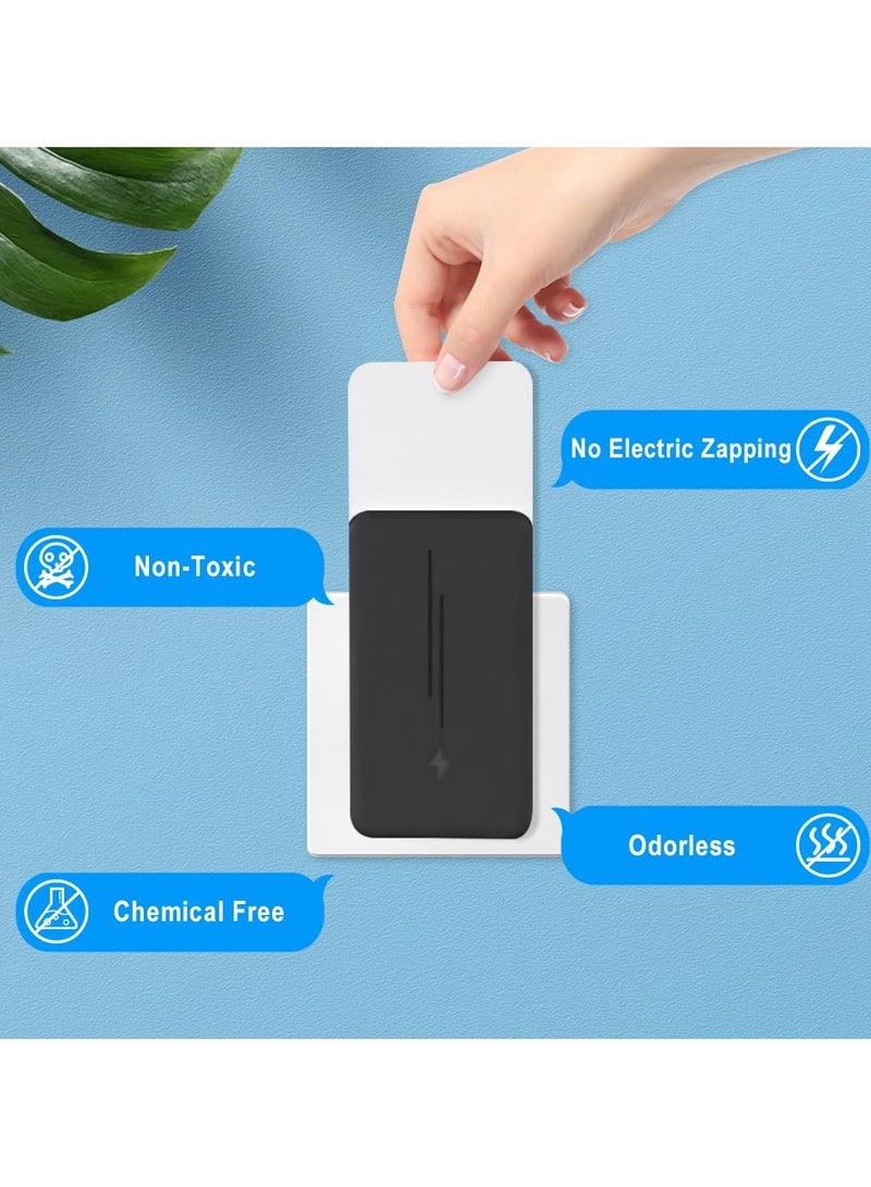 Yakiter Fly Insect Trap with 5Pcs Adhesive Cards, Indoor Gnat Catcher Captures Houseflies, Fruit Flies, and Gnats, Plug-in Moths Killer with Night Light for Buzz-free Home（Black） - Image 5