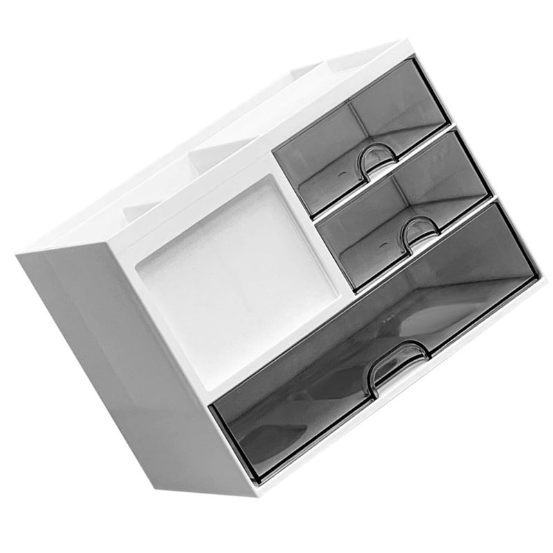 Large Capacity Multi Function Drawer Desk Organizer Box with Layered Compartments for Office Storage - Image 2