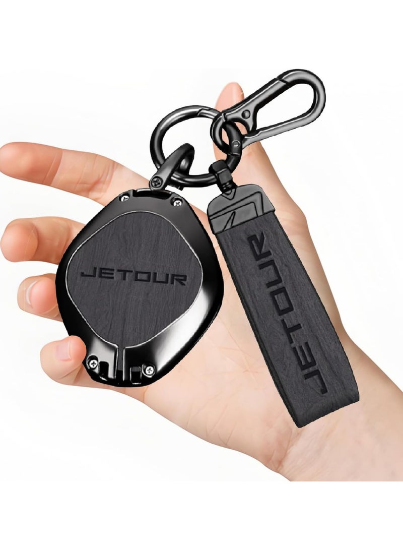 Oasisgalore Key Fob Protector Case for Jetour Dashing (L6/L9/X70/X90/X95 PLUS) – Durable Alloy Cover (Grain Gray) - Image 3