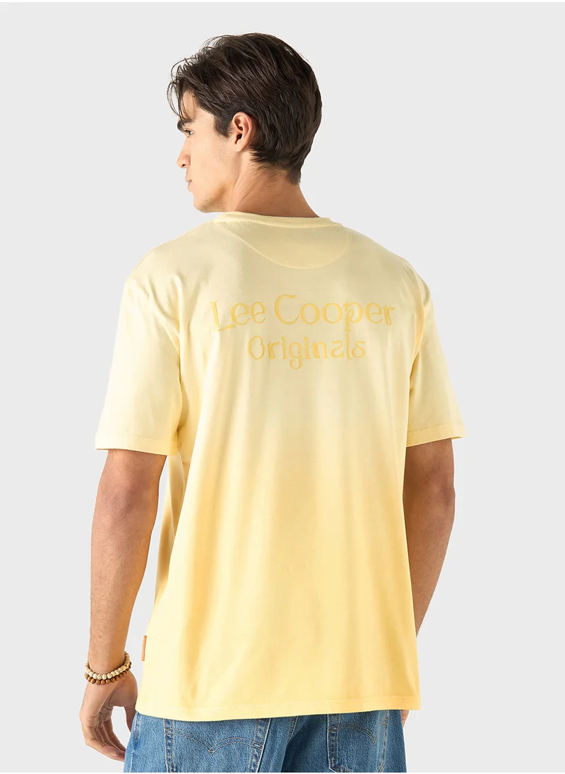 لي كوبر Lee Cooper Ombre Oversized T-shirt with Crew Neck