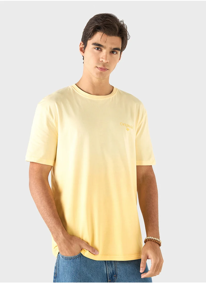 لي كوبر Lee Cooper Ombre Oversized T-shirt with Crew Neck