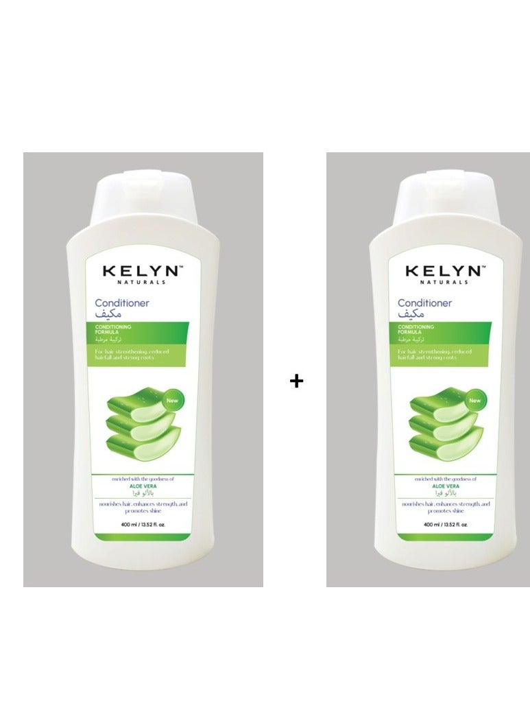 Kelyn naturals Aloevera Conditioner For Hair Strenthening And Strong Roots 400ml, combi pack