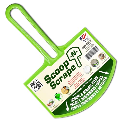 Buddy Tools LLC Buddy Tools Scoop-N-Scrape - Efficient Bucket Scoop for 5-Gallon - Lightweight and Durable Curved Bucket Trowel - Made with Heavy-Duty Nylon - Scrapes Clean, No More Shavings - Image 1