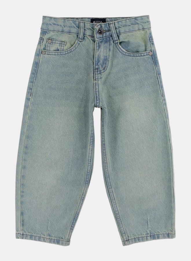 Pompelo Girls Denim Pants – Beige Wash - Image 1