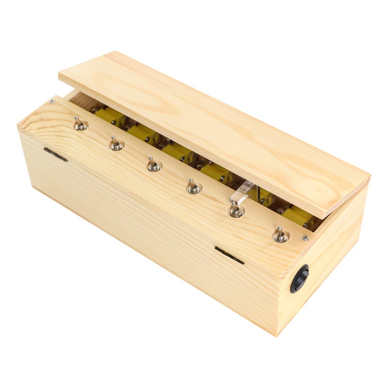 BuleVina Funny Useless Machine Box Toy Creative Wooden Kit with Attitude Finger Multiple Switches Rechargeable That Turns Itself Off Fun Party Birthday Gift for Adults Reduce Stress - Image 3